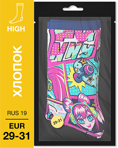 107 High. Носки детские Хлопок. K-01 RUS 19/EUR 29-31