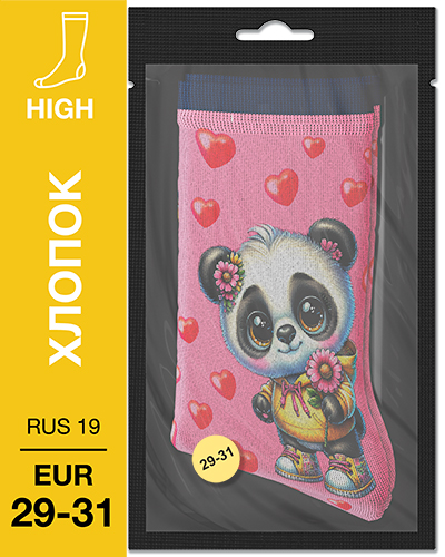107 High. Носки детские Хлопок. K-21 RUS 19/EUR 29-31