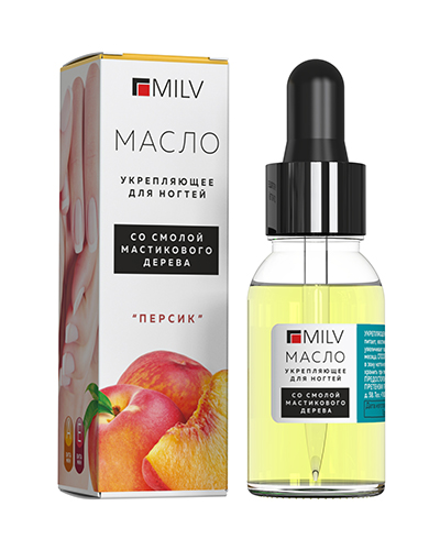Масла для ногтей Укрепляющее масло для ногтей со смолой мастикового дерева "Персик". 15 мл картинка