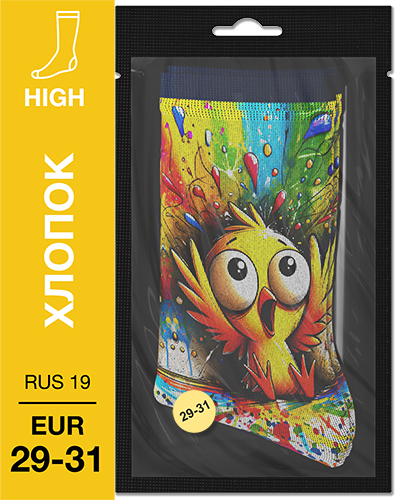 107 High. Носки детские Хлопок. K-09 RUS 19/EUR 29-31
