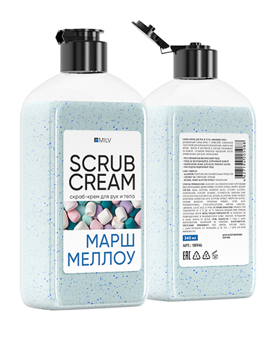 Скраб-крем для рук и тела "МАРШМЕЛЛОУ". 340 мл