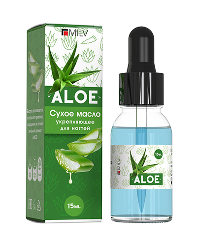 Средство для ногтей Сухое укрепляющее масло для ногтей «ALOE». 15 мл картинка