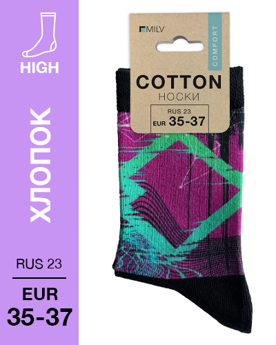 104 High. Носки Хлопок. B 13 RUS 23/EUR 35-37