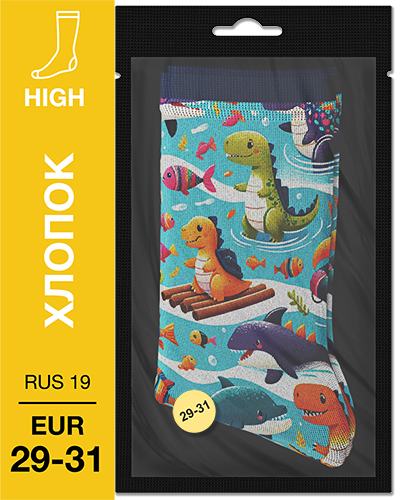 107 High. Носки детские Хлопок. K-08 RUS 19/EUR 29-31
