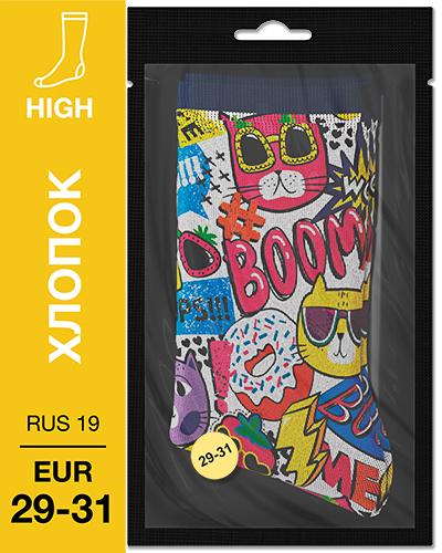 107 High. Носки детские Хлопок. K-20 RUS 19/EUR 29-31