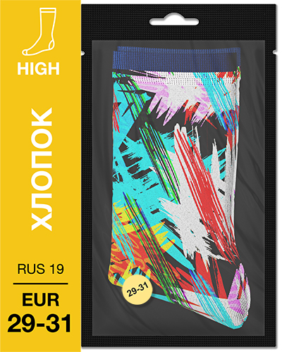 107 High. Носки детские Хлопок. K-04 RUS 19/EUR 29-31