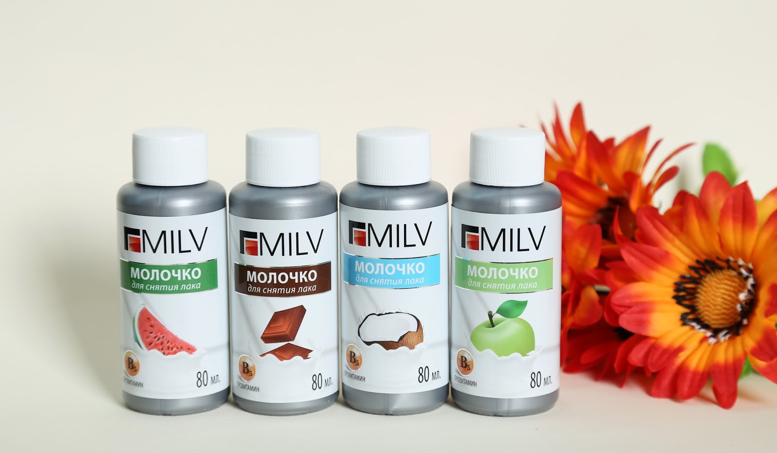 Молочко для снятия лака Milv