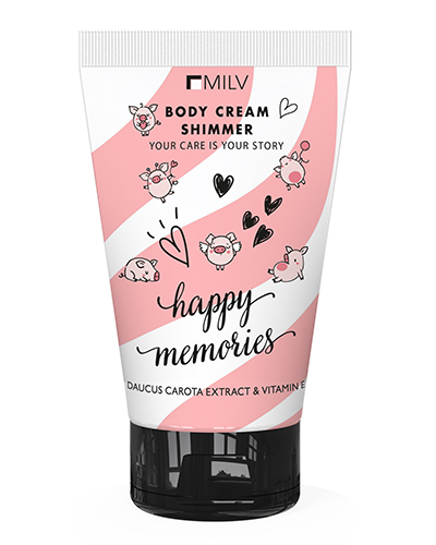 Увлажняющий крем для тела с шиммером «Happy memories». 150 мл