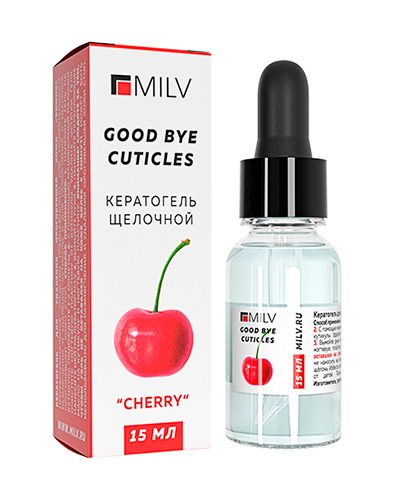 Средство для ногтей Кератогель щелочной "GOOD BYE CUTICLES "ВИШНЯ". 15 мл картинка