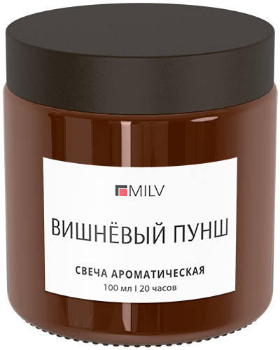 Свеча ароматическая "ВИШНЕВЫЙ ПУНШ". 100 мл