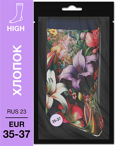 107 High. Носки Хлопок. M-06 RUS 23/EUR 35-37