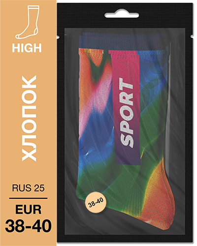 107 High. Носки Хлопок. S-01 RUS 25/EUR 38-40