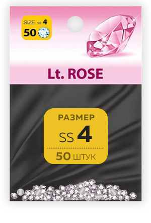 Стразы Стразы SS №4 Lt.ROSE (50 шт.) картинка