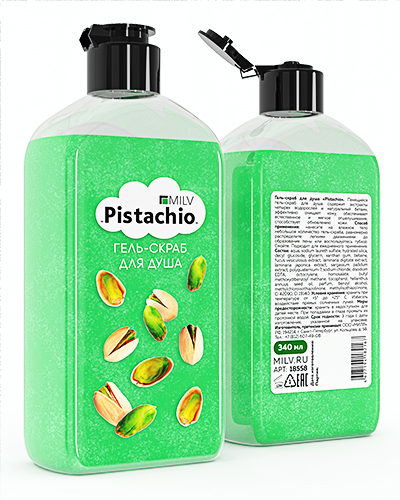 Гель-скраб для душа "PISTACHIO". 340 мл