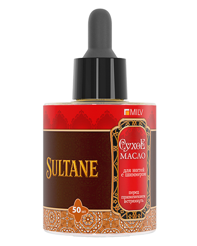 Сухое парфюмированное масло для ногтей с шиммером "SULTANE". 50 мл