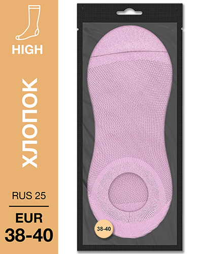 108 Micro. Носки хлопок розовые. RUS 25/EUR 38-40
