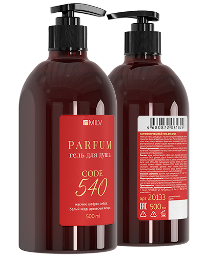 Парфюмированный гель для душа. CODE 540. 500 мл