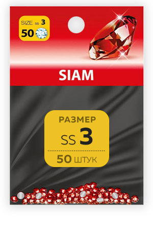 Стразы Стразы SS №3 SIAM (50 шт.) картинка