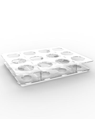 Стойка под крема в тубах 40 мл. Прозрачная. Оргстекло.