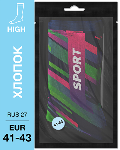 107 High. Носки Хлопок. S-06 RUS 27/EUR 41-43