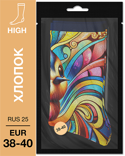 107 High. Носки Хлопок. M-07 RUS 25/EUR 38-40