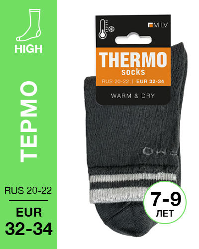 203 High. Носки детские Термо. RUS 21/EUR 32-34 (серые)