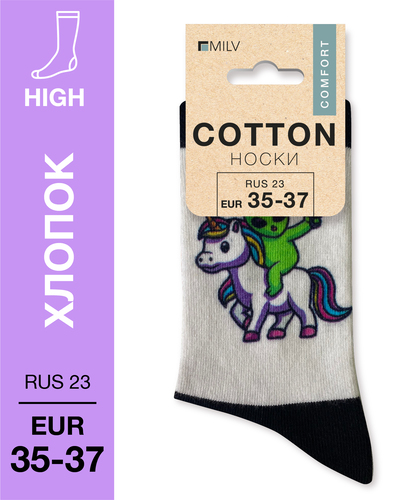 104 High. Носки Хлопок. B 11 RUS 23/EUR 35-37