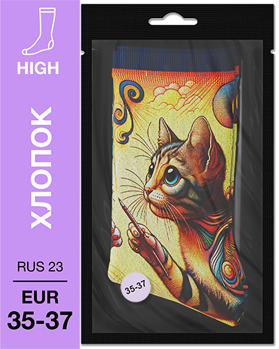 107 High. Носки Хлопок. M-09 RUS 23/EUR 35-37