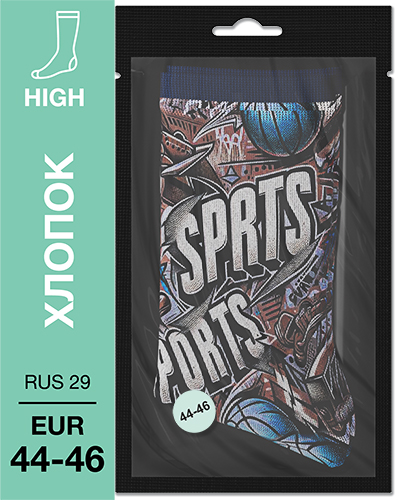 107 High. Носки Хлопок. S-07 RUS 29/EUR 44-46