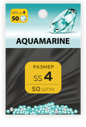 Стразы Стразы SS №4 AQUAMARINE (50 шт.) картинка